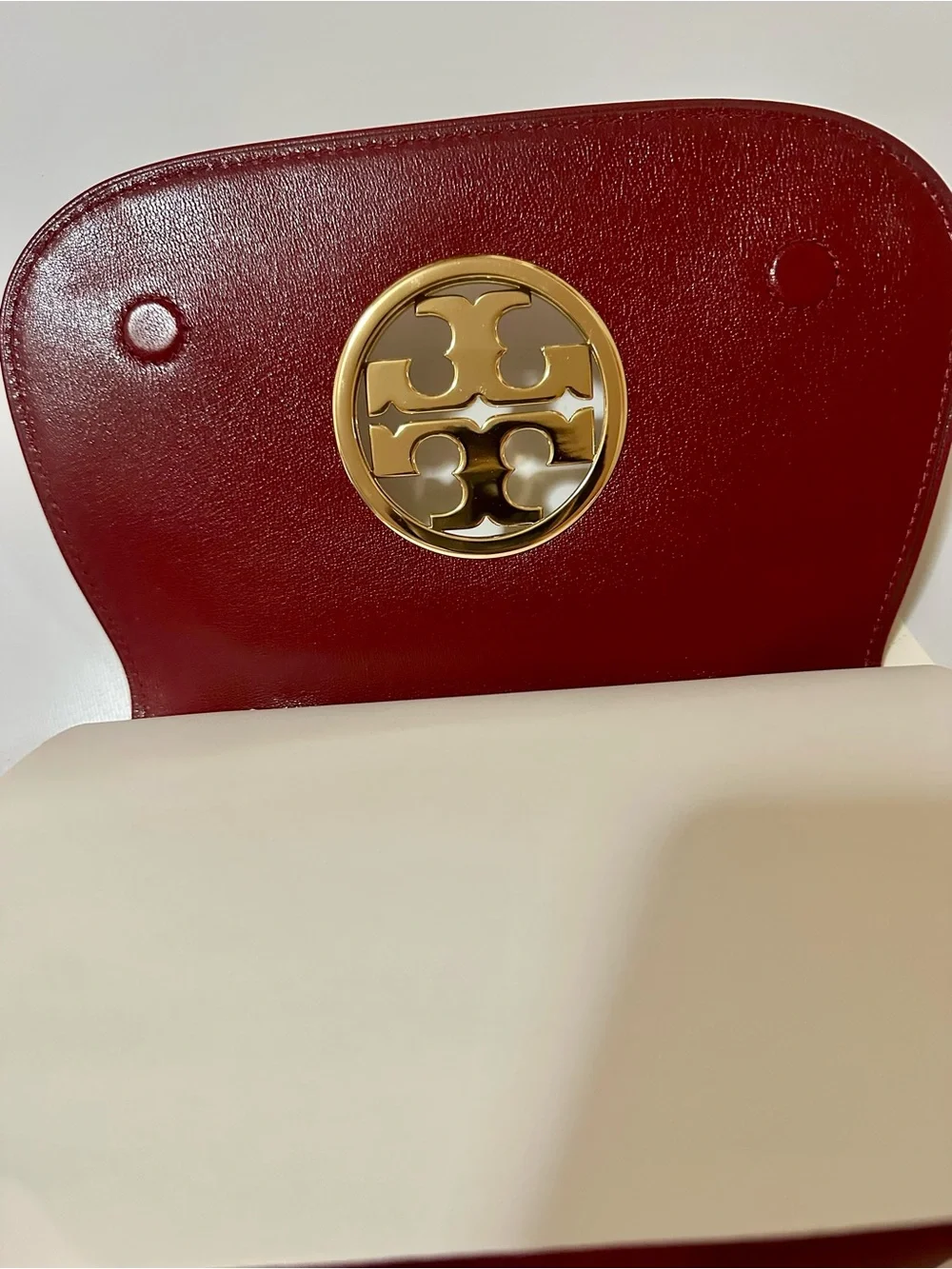 Tory Burch Reva Clutch in Brick Red Color